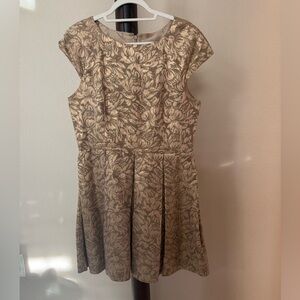French Connection Gold Brocade Dress